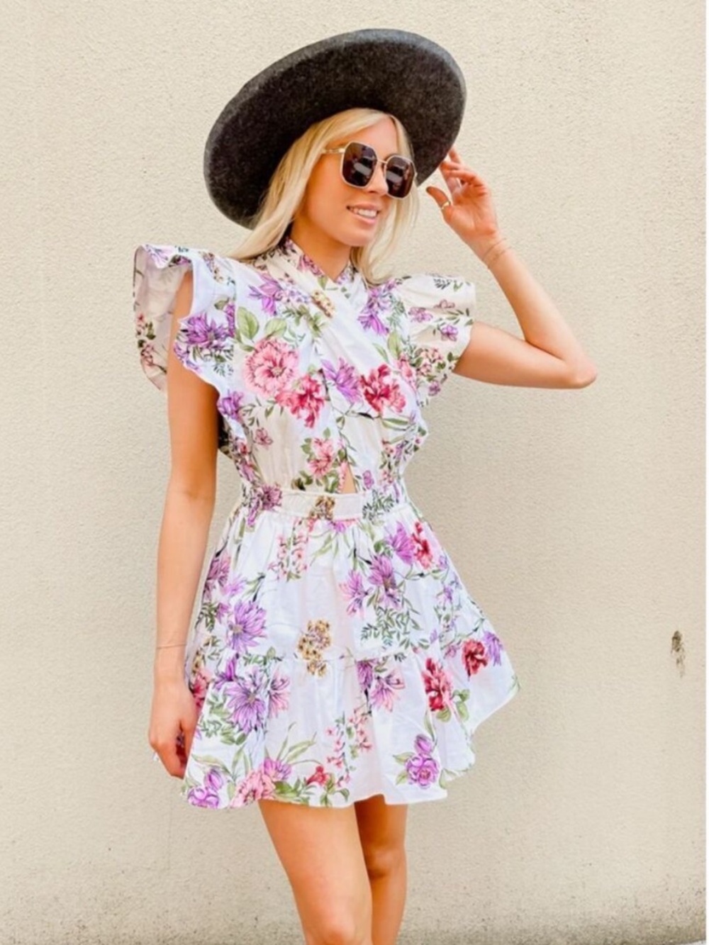 Pants Store Floral Mini Dress Size Small